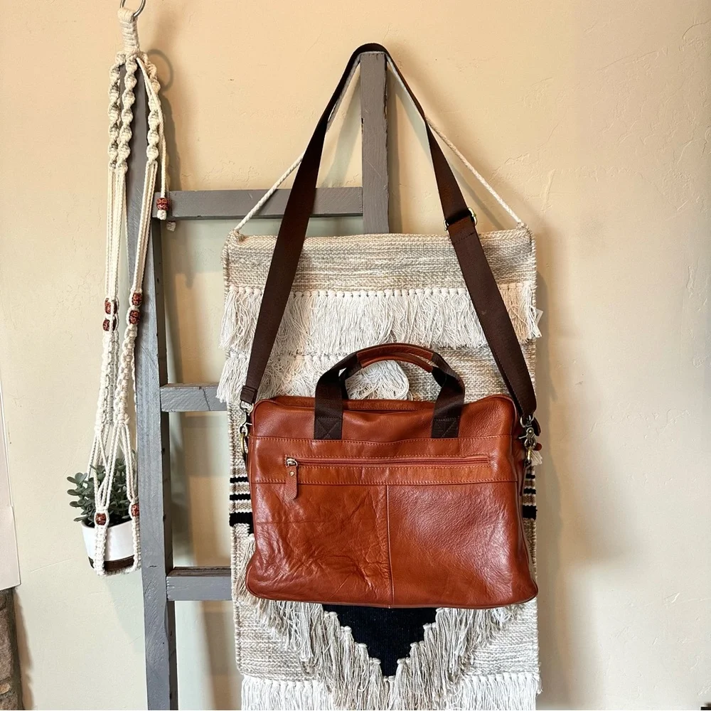 Polo Videng Laptop Bag Coffee Brown Medium Vintage